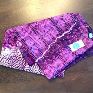 Be Well 2 Chic Purple Snakeskin Print Synthetic Silk Scarf